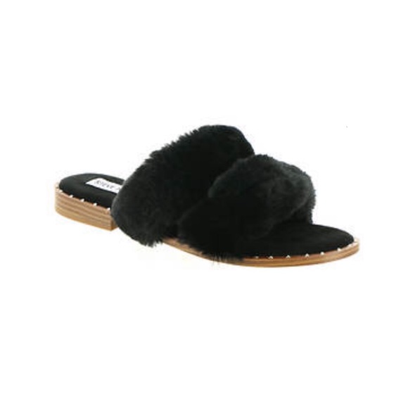 Steve Madden Faux Fur Slippers - Picture 2 of 8
